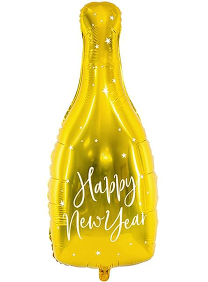 Globo de foil botella “Happy New Year“ (32x82 cm) - Partydeco | Funidelia