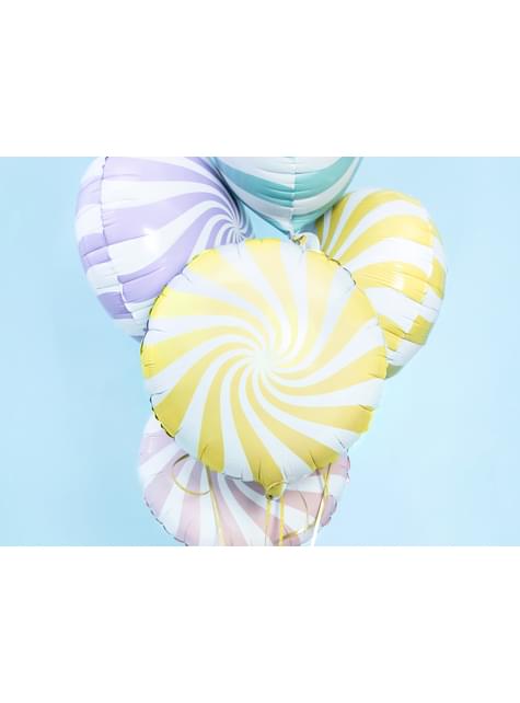 Globo de foil con forma de balón amarillo claro