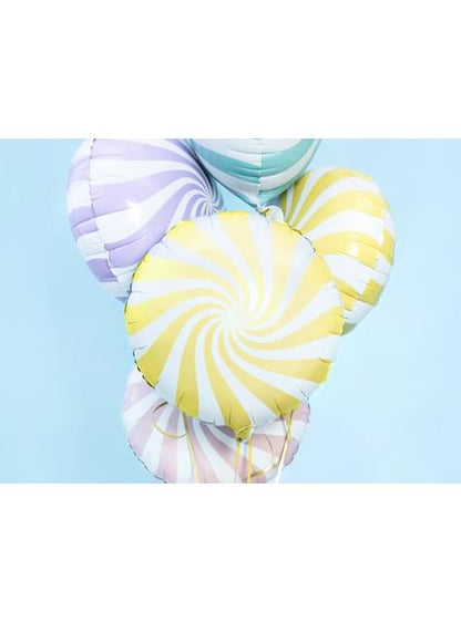 Globo de foil con forma de balón amarillo claro
