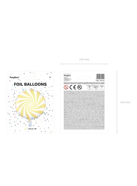 Globo de foil con forma de balón amarillo claro