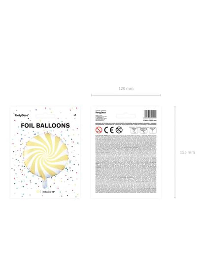 Globo de foil con forma de balón amarillo claro