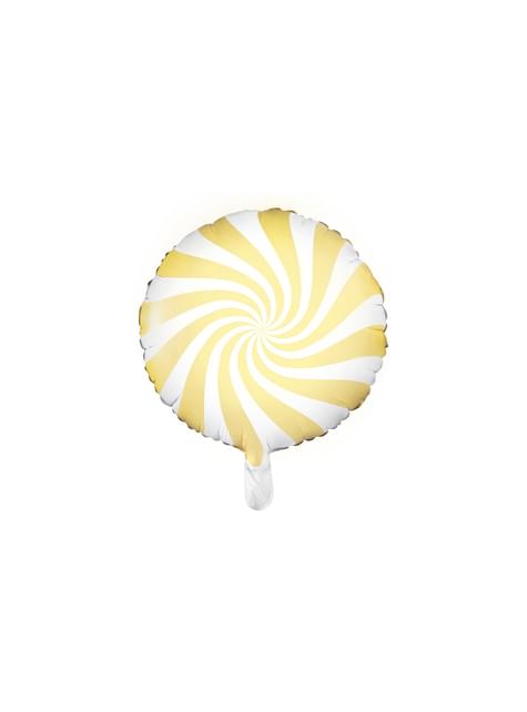 Globo de foil con forma de balón amarillo claro