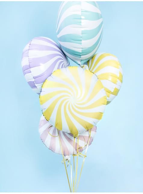 Globo de foil con forma de balón amarillo claro