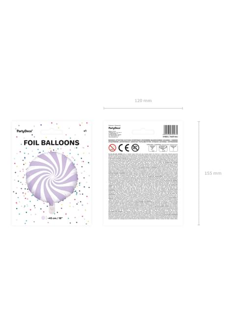Globo de foil con forma de balón lila