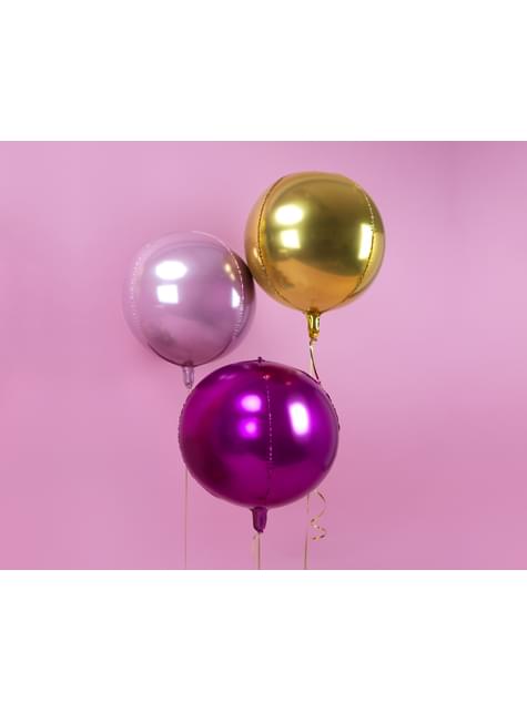 Globo de foil con forma de balón rosa suave