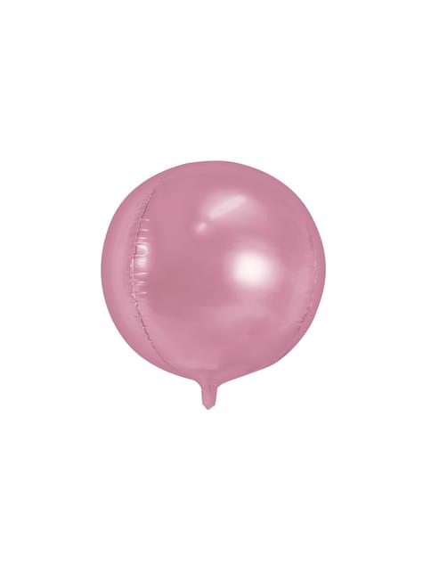 Globo de foil con forma de balón rosa suave