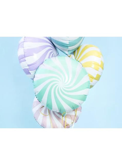 Globo de foil con forma de balón verde menta