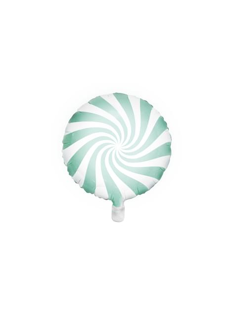 Globo de foil con forma de balón verde menta