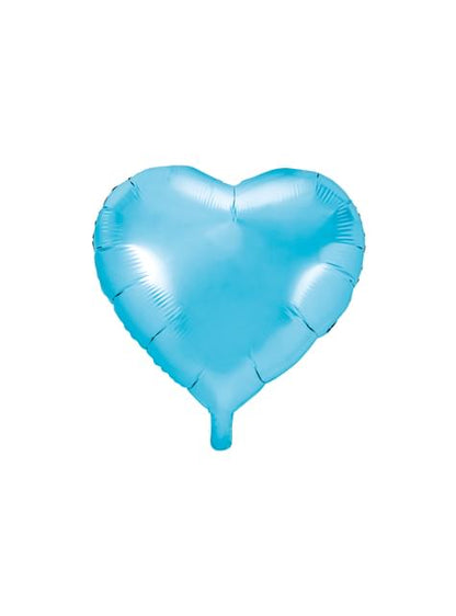 Globo de foil con forma de corazón azul cielo - Partydeco | Funidelia