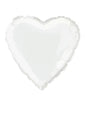 Globo de foil con forma de corazón blanco - Unique | Funidelia