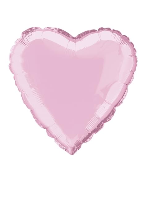Globo de foil con forma de corazón rosa claro
