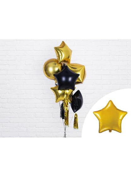 Globo de foil con forma de estrella dorado