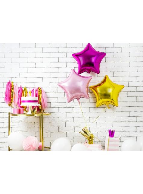 Globo de foil con forma de estrella dorado