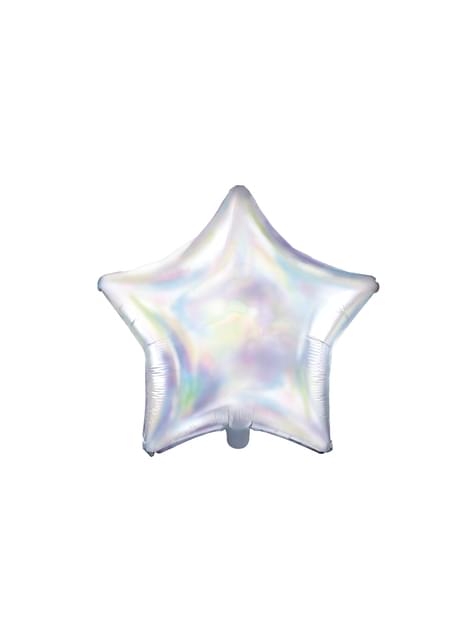 Globo de foil con forma de estrella iridiscente - Partydeco | Funidelia