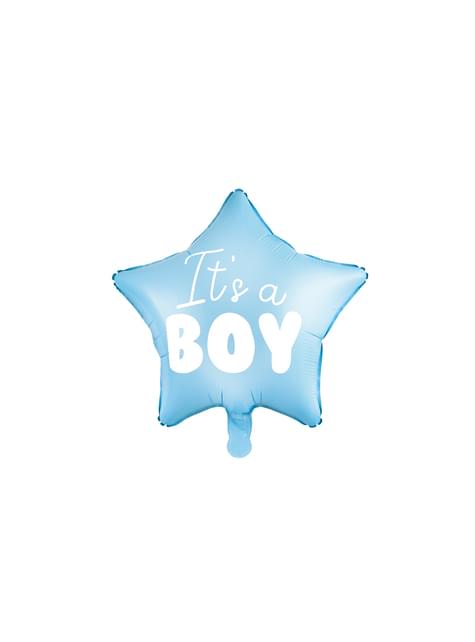 Globo de foil con forma de estrella “It’s a boy“ - Partydeco | Funidelia