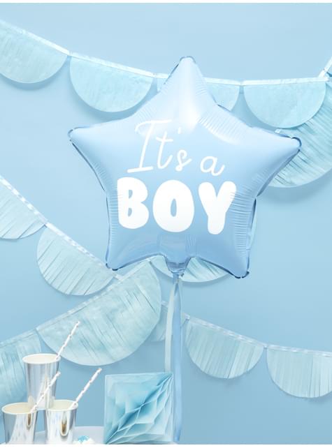 Globo de foil con forma de estrella “It’s a boy“ - Partydeco | Funidelia