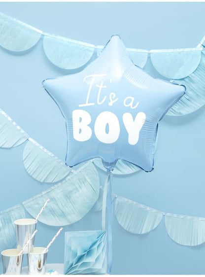 Globo de foil con forma de estrella “It’s a boy“ - Partydeco | Funidelia