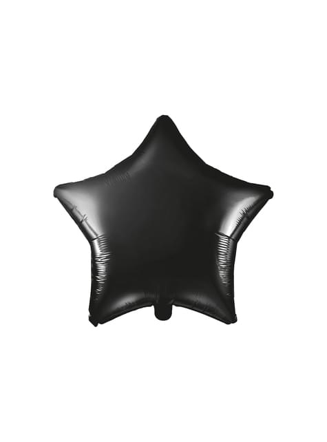 Globo de foil con forma de estrella negra - Partydeco | Funidelia