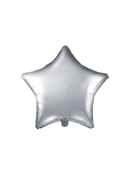 Globo de foil con forma de estrella plateado - Partydeco | Funidelia