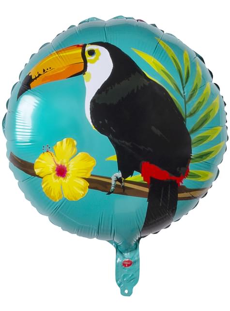 Globo de foil con tucán dos colores (45 cm) - Toucan Party - Boland | Funidelia