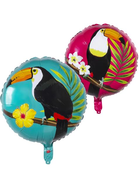 Globo de foil con tucán dos colores (45 cm) - Toucan Party - Boland | Funidelia