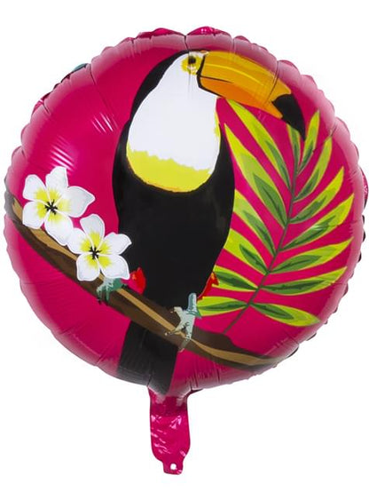 Globo de foil con tucán dos colores (45 cm) - Toucan Party - Boland | Funidelia