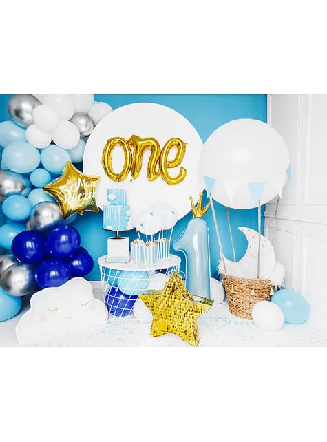 Globo de foil de primer cumpleaños azul