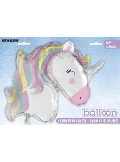 Globo de foil de unicornio (106cm) - Happy Unicorn - Unique | Funidelia