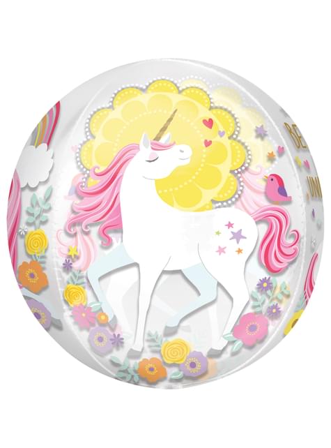 Globo de foil de unicornio (38x40cm) - Pretty Unicorn - AMSCAN | Funidelia