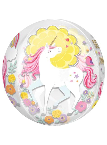 Globo de foil de unicornio (38x40cm) - Pretty Unicorn - AMSCAN | Funidelia