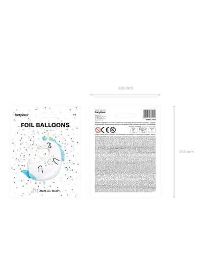 Globo de foil de unicornio de (70x75cm) - Unicorn Collection - Partydeco | Funidelia