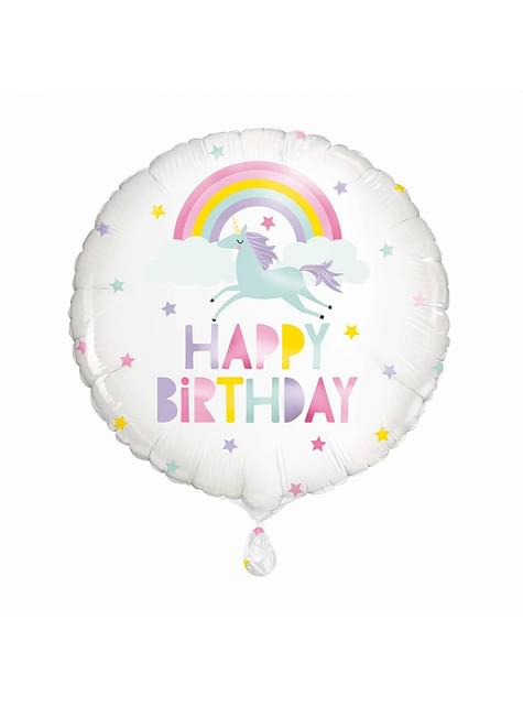 Globo de foil de Unicornio - Rainbow & Unicorn