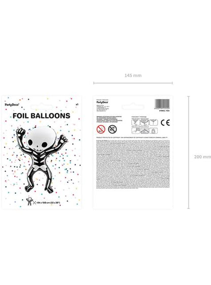 Globo de foil Esqueleto Halloween (84x10 cm)