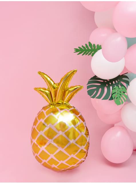 Globo de foil piña dorada - Aloha Turquoise - Partydeco | Funidelia