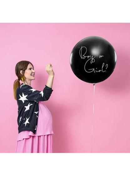 Globo de látex con confeti azul “Boy or Girl“ - Partydeco | Funidelia