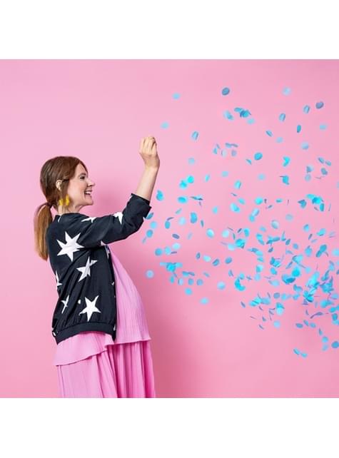 Globo de látex con confeti azul “Boy or Girl“ - Partydeco | Funidelia