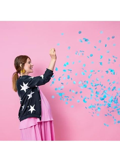 Globo de látex con confeti azul “Boy or Girl“ - Partydeco | Funidelia