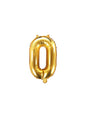 Globo foil “0“ dorado (35 cm) - Partydeco | Funidelia