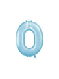 Globo foil “0“ en azul claro 86 cm - Partydeco | Funidelia