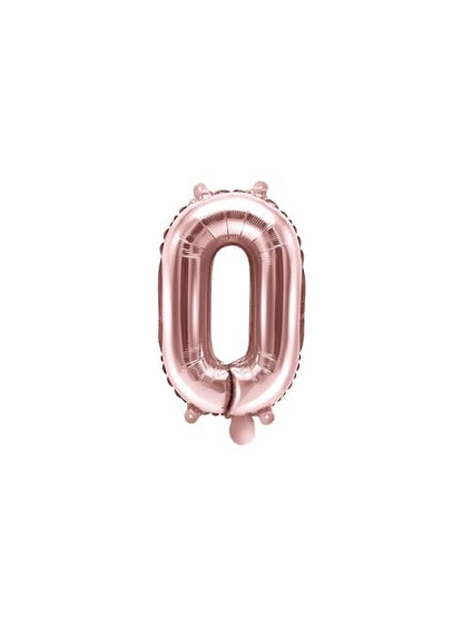 Globo foil “0“ oro rosa (35 cm)