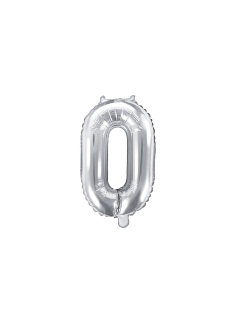 Globo foil “0“ plateado - Partydeco | Funidelia