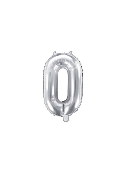 Globo foil “0“ plateado - Partydeco | Funidelia