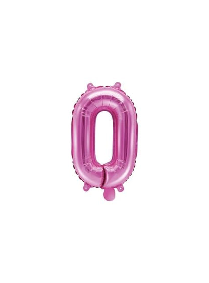 Globo foil “0“ rosa oscuro (35 cm) - Partydeco | Funidelia