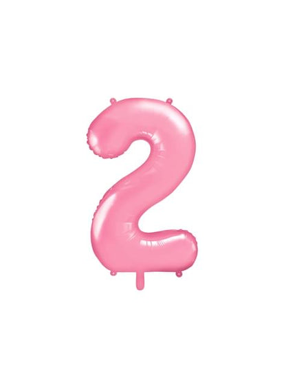 Globo foil “2“ en rosa 86 cm - Partydeco | Funidelia