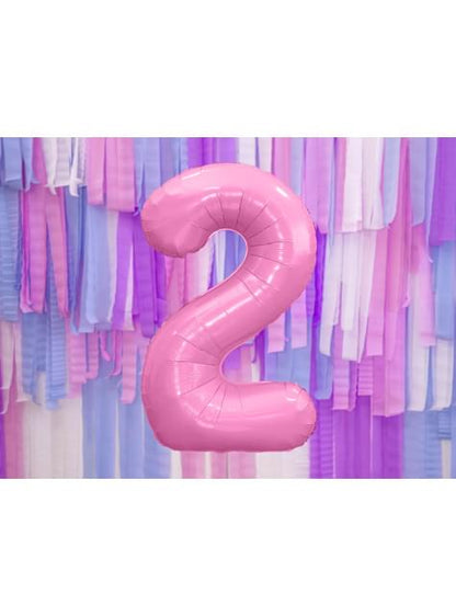 Globo foil “2“ en rosa 86 cm - Partydeco | Funidelia