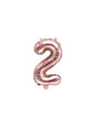 Globo foil “2“ oro rosa (35 cm) - Partydeco | Funidelia