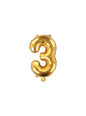 Globo foil “3“ dorado (35 cm) - Partydeco | Funidelia