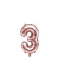 Globo foil “3“ oro rosa (35 cm) - Partydeco | Funidelia