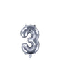 Globo foil “3“ plateado