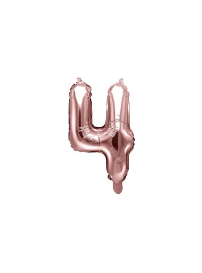 Globo foil “4“ oro rosa (35 cm) - Partydeco | Funidelia